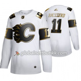 Calgary Flames Hockeydrakt Mikael Backlund 11 Adidas 2019-2020 Golden Edition Hvit Authentic - Herre